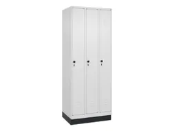 locker,HxBxD 1950x750x500mm,3vak,vak B 250mm,draaigrendel,sokkel