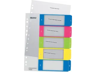 WOW printbare index, 5 tabs - 2