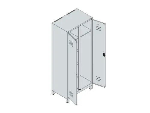 wasgoedverdeelkast,HxBxD 1950x800x500mm,vak B 400mm,cilinderslot