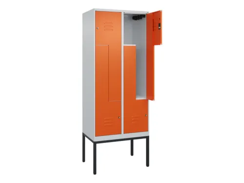 Z-garderobekast,HxBxD 2120x800x500mm,vak B 200/400mm,cil.-slot