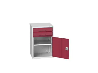 ladekast HxBxD 800x525x550mm 2laden romp RAL7035 front RAL3004 - 1