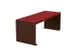 Banc sans dossier L1200mm 3 lattes chêne acajou/RAL8017