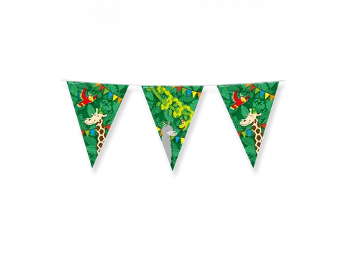 Vlaggenlijn 10 meter Party Flags foil Jungle cartoon