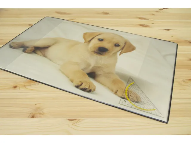Bureauonderlegger Kangaro PP 38x58cm dessin Labrador wit
