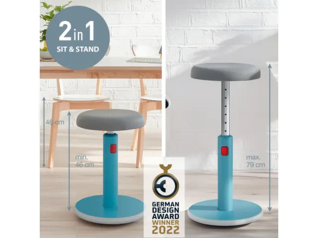 tabouret assis-debout,assise H 460-790mm,assise mousse