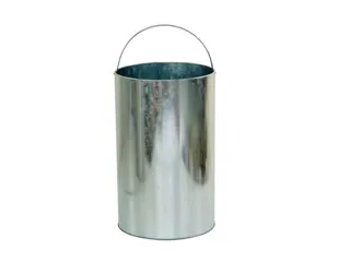 RVS afvalbakken,50l,HxØ 730x350mm,binnenbak staal,romp RVS rood - 3