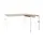 Bureau Linesto N4 aanbouwtafel 80x60cm honey castello 25mm wit