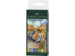 Tekenstift Faber-Castell Pitt Artist Pen Brush etui 6 stuks Summer