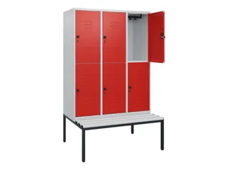 Dubbeldekse dekenkist,HxBxD 1950x1200x815mm,3x2vak.,vak B 400mm - 2