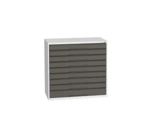 ladekast HxBxD 1000x1050x550mm 9laden romp RAL7035 front RAL7016 - 1