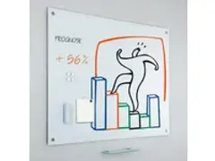 OUTLET Smit Visual Tableau magnétique en verre 100x150cm blanc