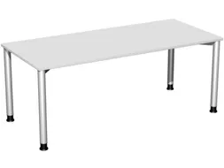 Bureau 4-Poot Ronde Buis Hxbxd 680-800X1800X800Mm Lichtgrijs