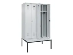 locker met bank,voor scheiding van kleding,HxBxD 2120x1200x815mm,4vak