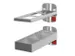 Support Combiné P. Plaques Perforées Lxl 150x55 mm En 2 parties Al