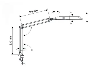 Bureaulamp MAUL Atlantic LED tafelklem zwart - 2