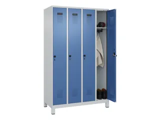 locker,HxBxD 1950x1200x500mm,4vak,vak B 300mm,draaigrendel,voeten - 1
