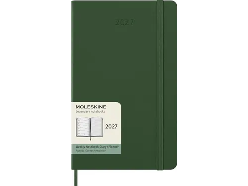 Agenda 2027 Moleskine 12M Weekly 7dag/1pagina large hc myrtle green