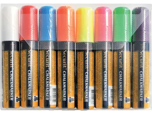 Krijtstift Securit Sma-720 Blokpunt 7-15mm Assorti 8 Stuks