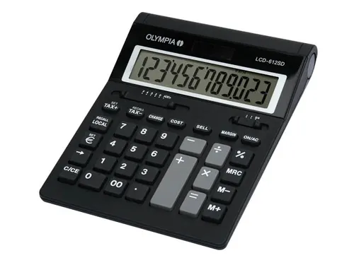 Lcd612Sd Bureaurekenmachine zwart 941911006 12-cijferig display