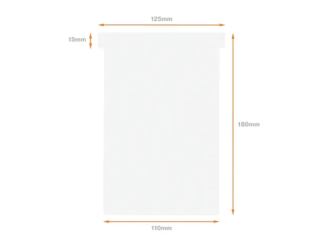 Planbord T-kaart Nobo Nr 4 112mm Wit