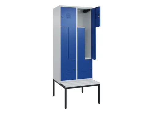 Z-garderobekast,HxBxD 2120x800x815mm,4vak,vak B 400mm,cil.-slot