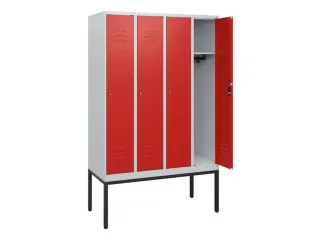 locker,HxBxD 1950x1200x500mm,4vak,vak B 300mm,cil.-slot,voetonderstel - 2