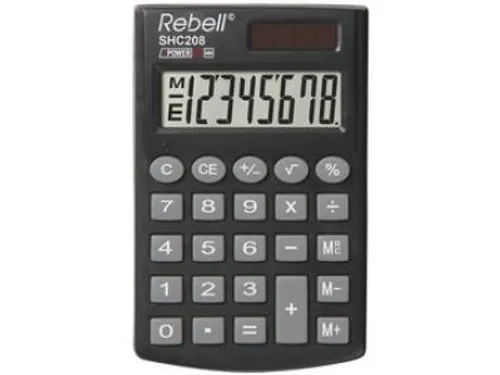 Calculator Rebell-SHC208-BX zwart pocket