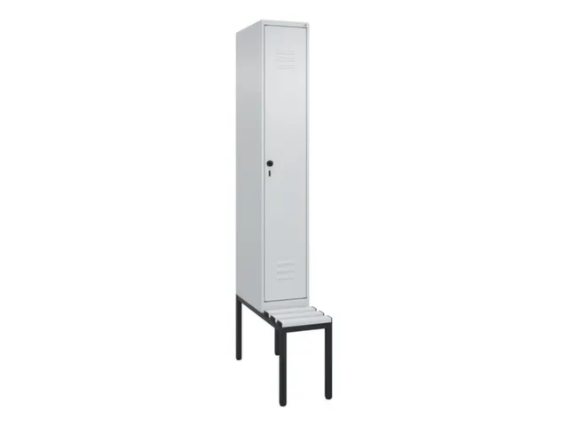 locker met bank,HxBxD 2120x300x815mm,1vak,vak B 300mm,draaigrendel