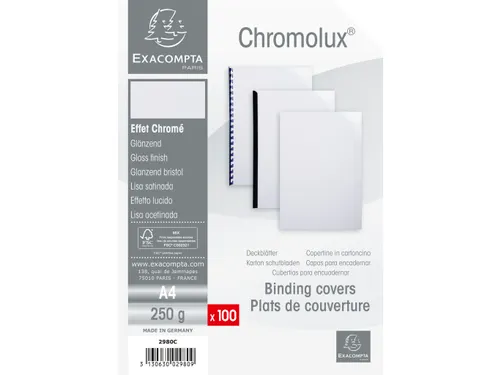 PK100 inbindkaft CHROME 230g A4 wit OMOLUX 250g A4 wit