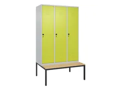 locker voor scheiding van kleding,HxBxD 2120x1200x815mm,3vak