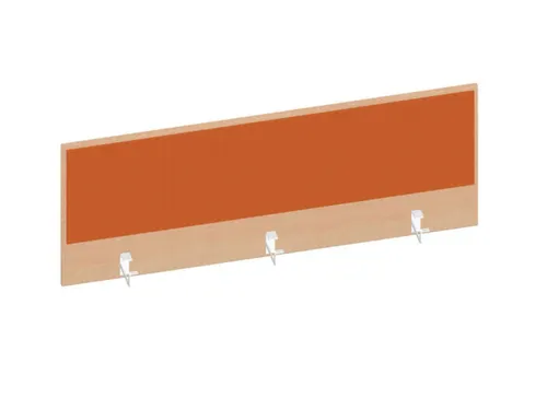 baliepaneel,v. bureau,aanbouw achter,B 1400mm,NE-esdoorn,BN3012-oranje