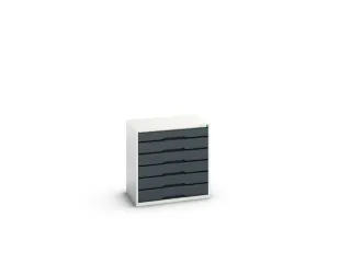 ladekast HxBxD 800x800x550mm 6laden romp RAL7035 front RAL7016 - 2