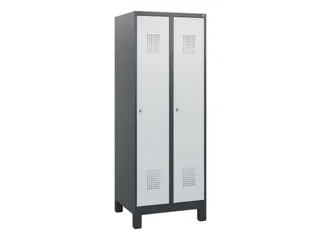 schoollocker,HxBxD 1630x600x500mm,2vak,vak B 300mm,cil.-slot,voeten - 2