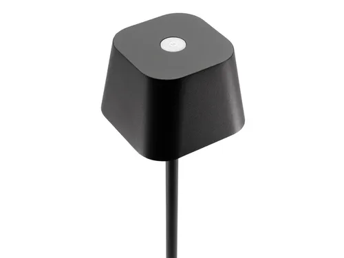 Securit Tafellamp Georgina LED Zwart oplaadbaar USB dimbaar