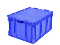 Euronorm Stapelkrat Pp 438x800x600mm 165l Dubbele Bodem Deksel