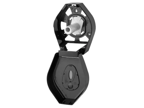 PlastiQline Toiletpapier jumborol dispenser mini kunststof zwart