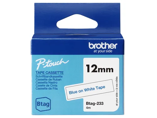 Brother BTAG-233 labelprinter Tape Blauw op wit