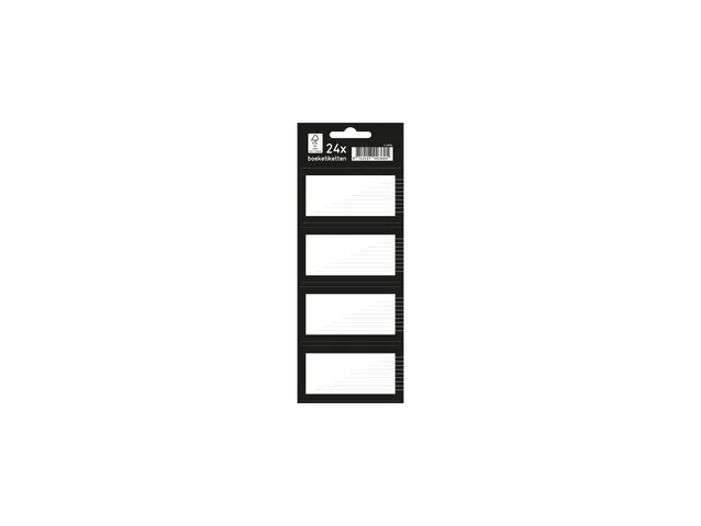 Étiquette livre paquet de 24 étiquettes 6 feuilles de 4 pièces noir