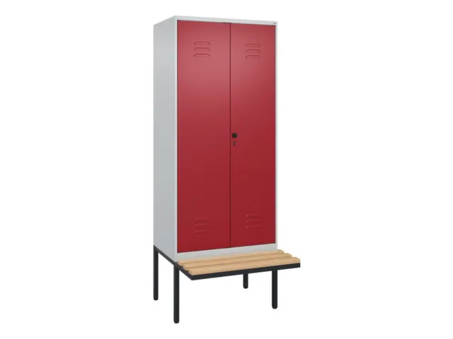 armoire vestiaire noir et blanc HxlxP 2120x800x815mm 2compart.
