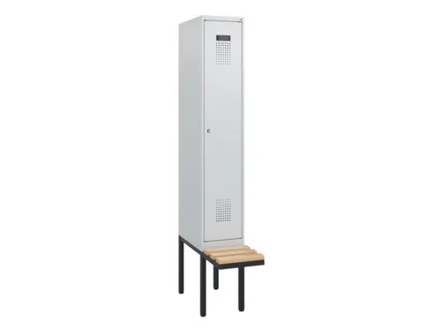 locker met bank,HxBxD 1950x300x815mm,1vak,vak B 300mm,cilinderslot