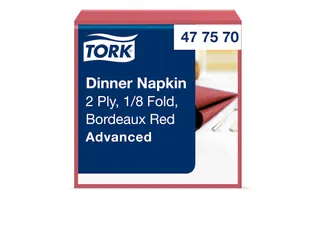 Tork 477570 Dinnerservet Advanced Bordeaux 39x39cm - 1