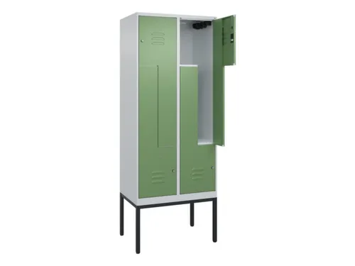 Z-garderobekast,HxBxD 2120x800x500mm,vak B 200/400mm,cil.-slot
