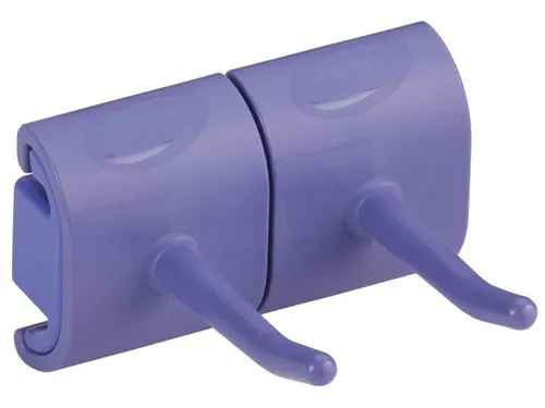 Vikan Hygiene Dubbele Haak voor Hi-Flex Wandhouder Paars