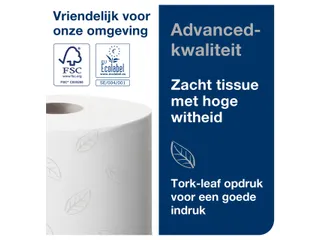 Toiletpapier Tork SmartOne Mini T9 advanced 2-laags 620 vel wit 472193 - 11