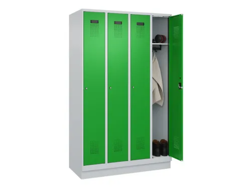 locker,HxBxD 1950x1200x500mm,4vak,vak B 300mm,cil.-slot,sokkel