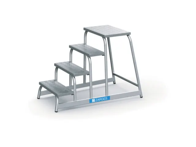 machine-opstapje bordes H 800mm 4treden aluminium