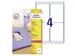Etiket Avery Zweckform L7769-40 99.1x139mm hoogglans wit 160 stuks