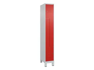Z-garderobekast,HxBxD 1950x300x500mm,vak B 150/300mm,cil.-slot,voeten - 1