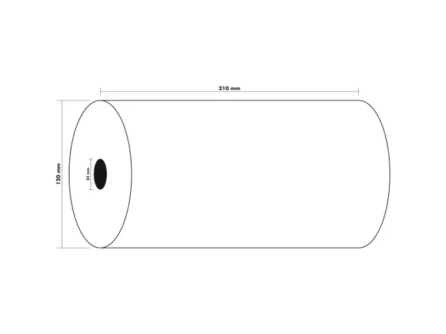 Rol Telex 210x120x25, 1 Laag Offset Extrawit 60g