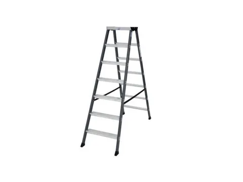 dubbele ladder,beide zijden,2x8treden,Stand H 1,3m,balk L 1,85m